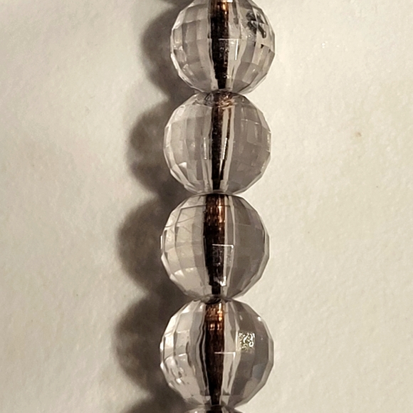 Vintage Avon Lucite Long Necklace, Signed Mark Lucite Beaded Necklace - Picture 3 of 5